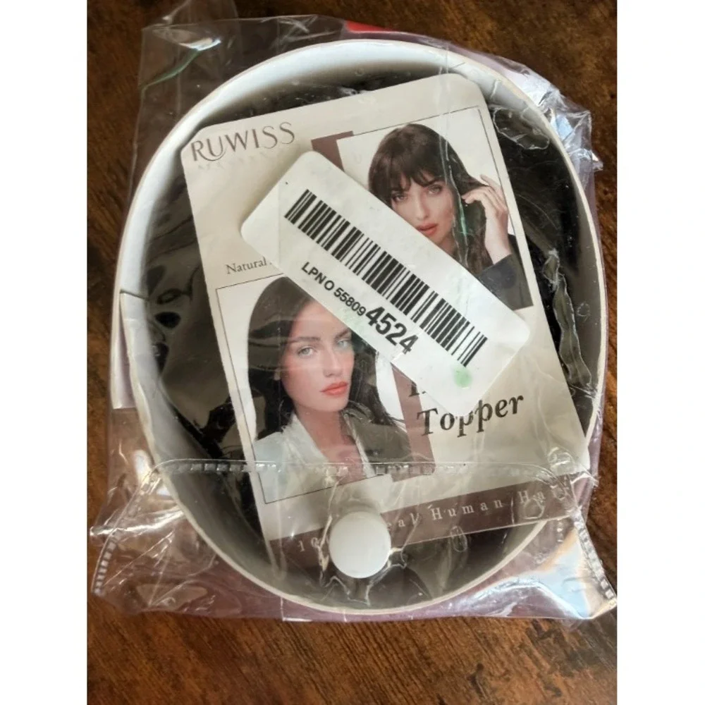 RUWISS Hair Topper 100% Real Human Hair 10 Inch Dark Brown Clip In Hairpiece 21g